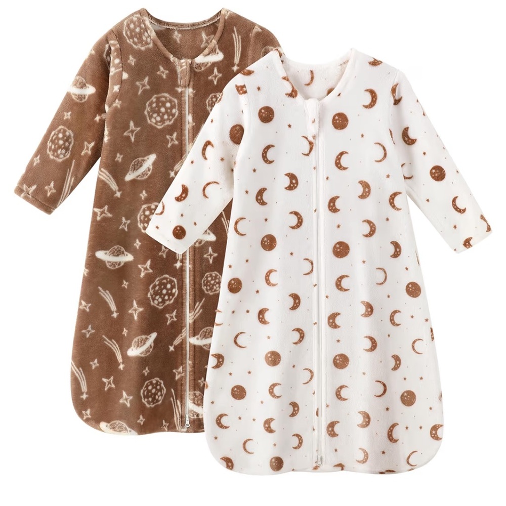 NWOT 2pk fleece sleep sack 2.0 tog LARGE 12-18m